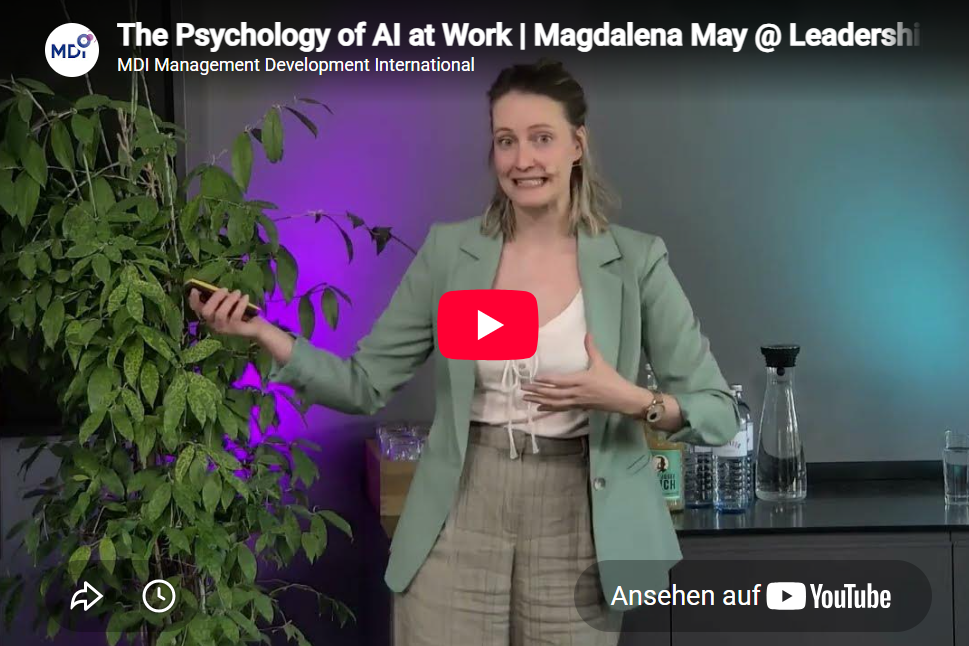 The Psychology of AI at Work | Magdalena May